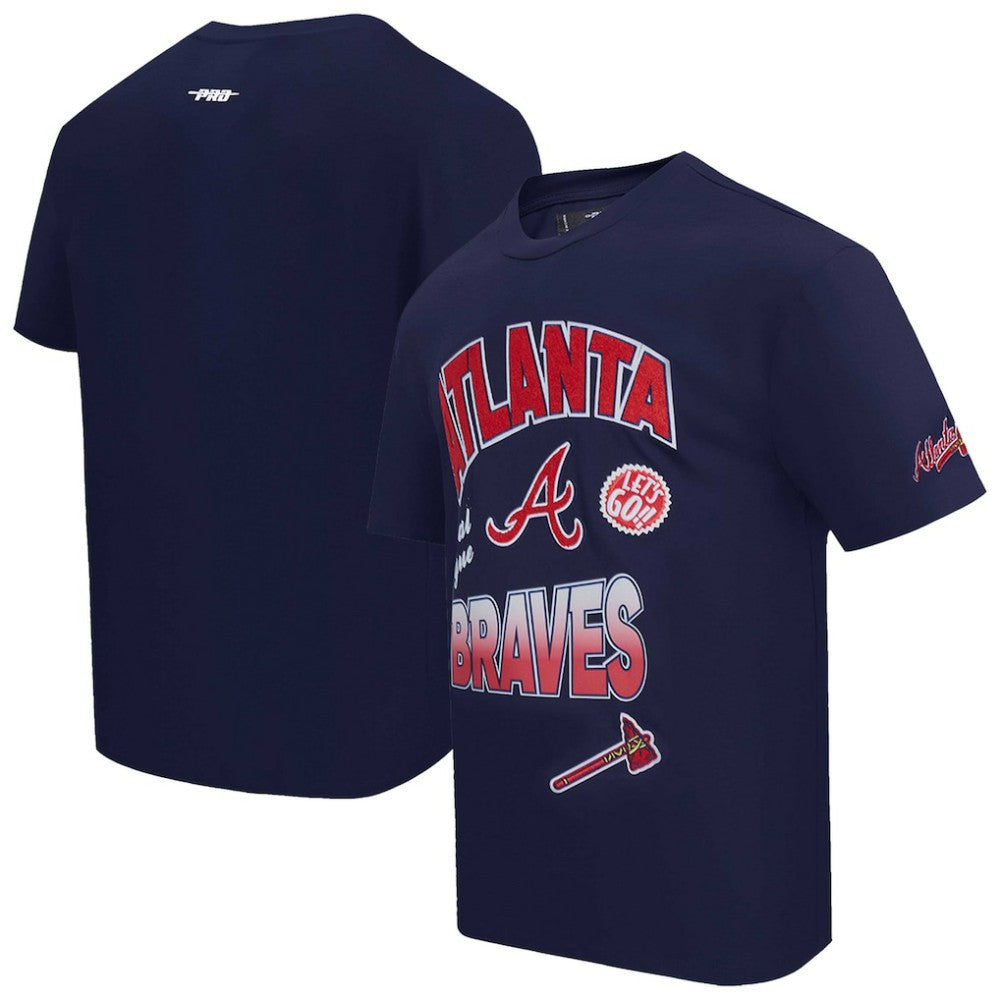 Atlanta Braves Pro Standard Turn It Up Dropped Shoulder T-Shirt | MLB Shop