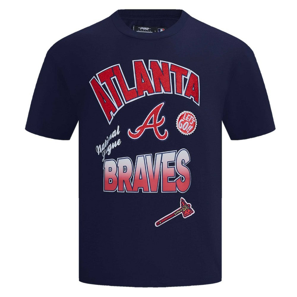 Atlanta Braves Pro Standard Turn It Up Dropped Shoulder T-Shirt | MLB Shop