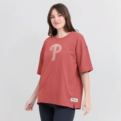 Philadelphia Phillies Fanatics Women's Oversized Elements Raw Edge Future Ground T-Shirt | MLB For sale