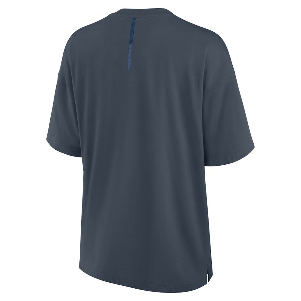 Los Angeles Dodgers Fanatics Women's Oversized Elements Raw Edge Future Ground T-Shirt | MLB On Sale
