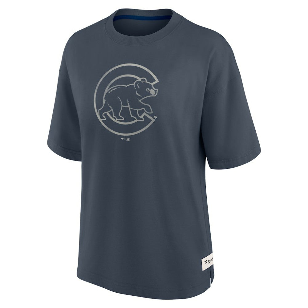 Chicago Cubs Fanatics Women's Oversized Elements Raw Edge Future Ground T-Shirt | MLB For sale