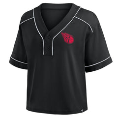 Cleveland Guardians Fanatics Women's Oversized Champ Game Cropped  V-Neck T-Shirt | MLB Online