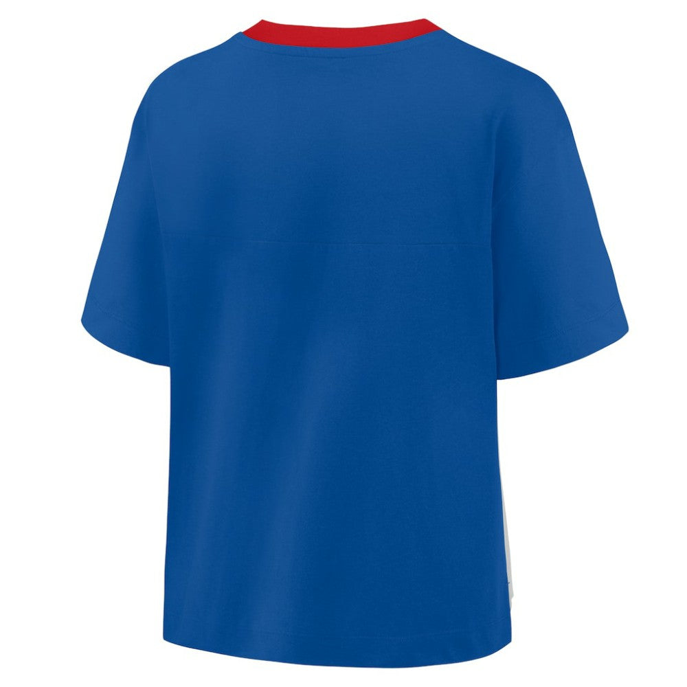 Chicago Cubs Fanatics Oversized Race To Win V-Neck T-Shirt | MLB Online