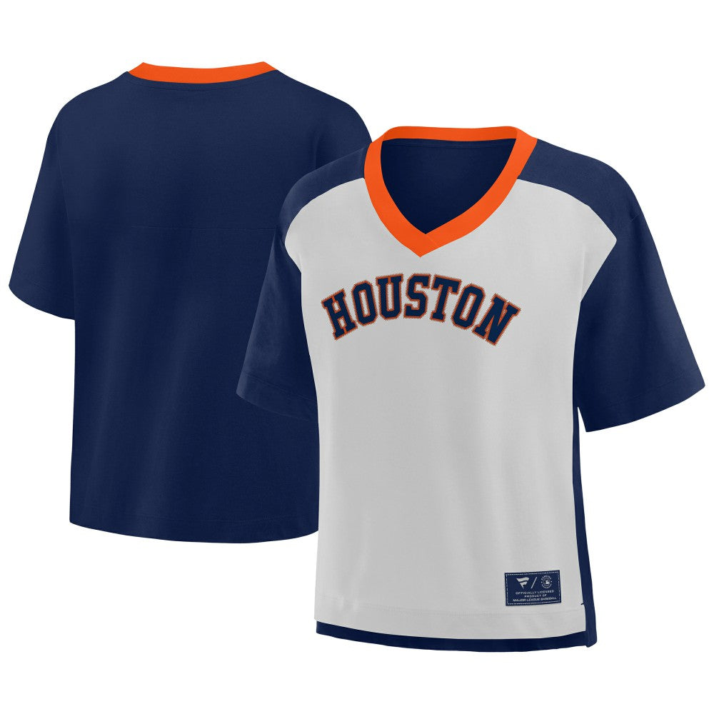 Houston Astros Fanatics Oversized Race To Win V-Neck T-Shirt | MLB Near me