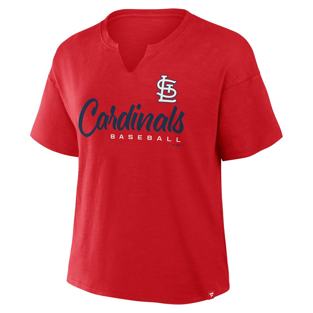St. Louis Cardinals Fanatics Women's Fan Fave Stadium Slub Boxy T-Shirt | MLB Discount