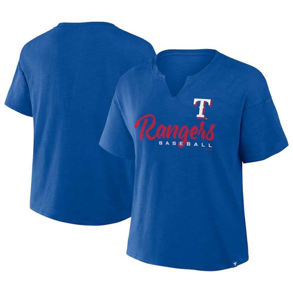 Texas Rangers Fanatics Women's Fan Fave Stadium Slub Boxy T-Shirt | MLB On Sale