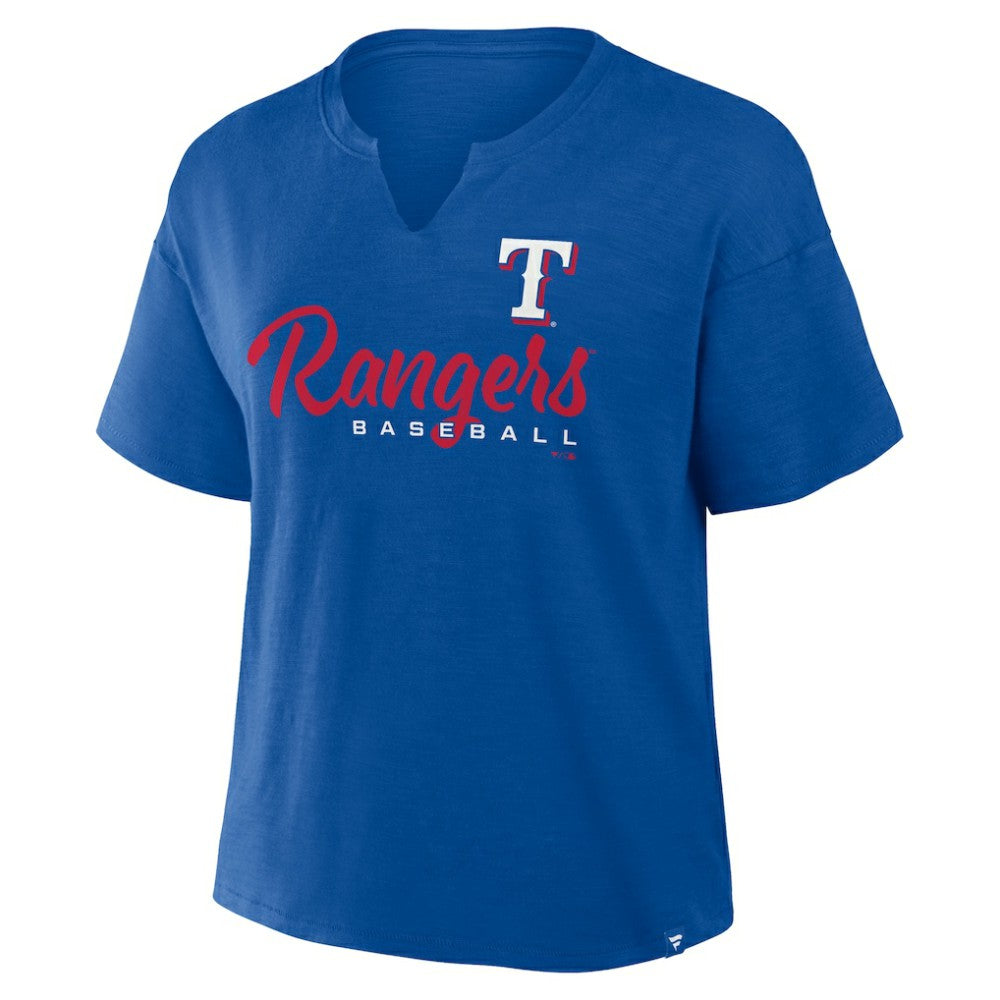 Texas Rangers Fanatics Women's Fan Fave Stadium Slub Boxy T-Shirt | MLB On Sale