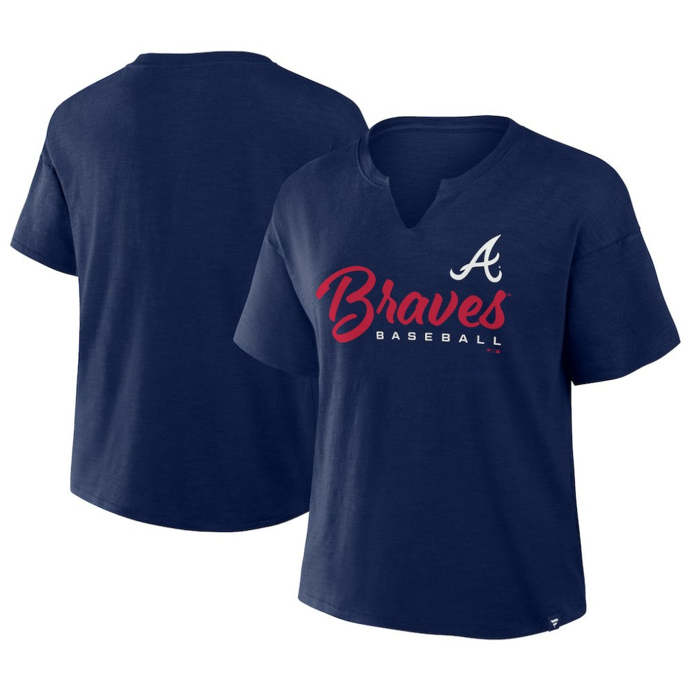 Atlanta Braves Fanatics Women's Fan Fave Stadium Slub Boxy T-Shirt | MLB Outlet