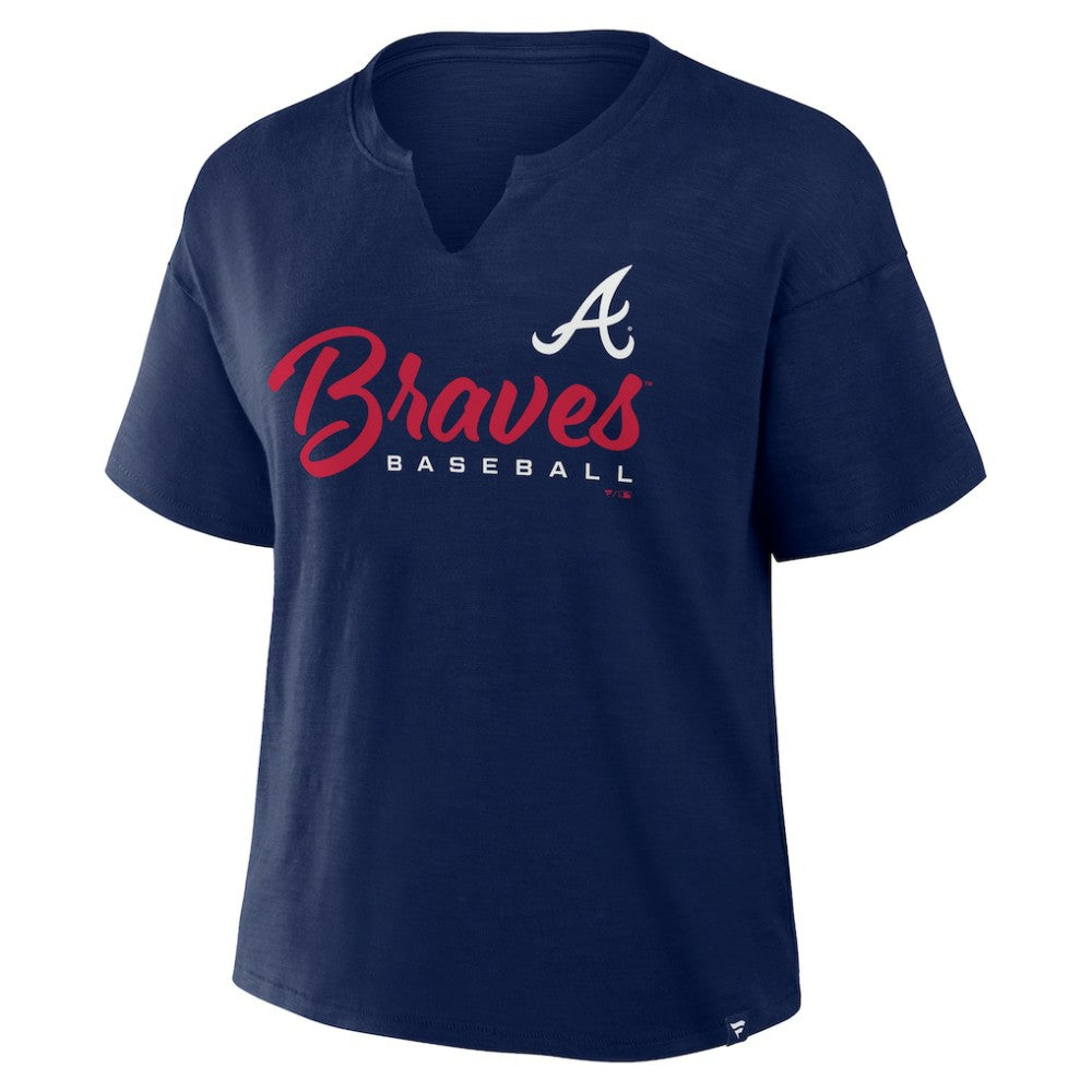 Atlanta Braves Fanatics Women's Fan Fave Stadium Slub Boxy T-Shirt | MLB Outlet