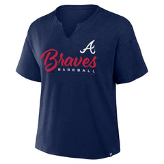 Atlanta Braves Fanatics Women's Fan Fave Stadium Slub Boxy T-Shirt | MLB Outlet