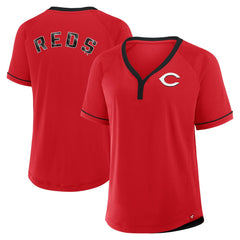 Cincinnati Reds Fanatics Women's League Diva Star Raglan V-Neck T-Shirt | MLB Near me