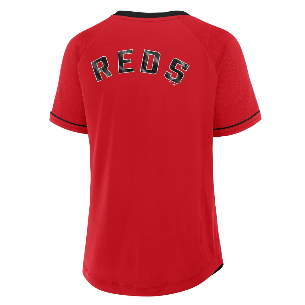 Cincinnati Reds Fanatics Women's League Diva Star Raglan V-Neck T-Shirt | MLB Near me