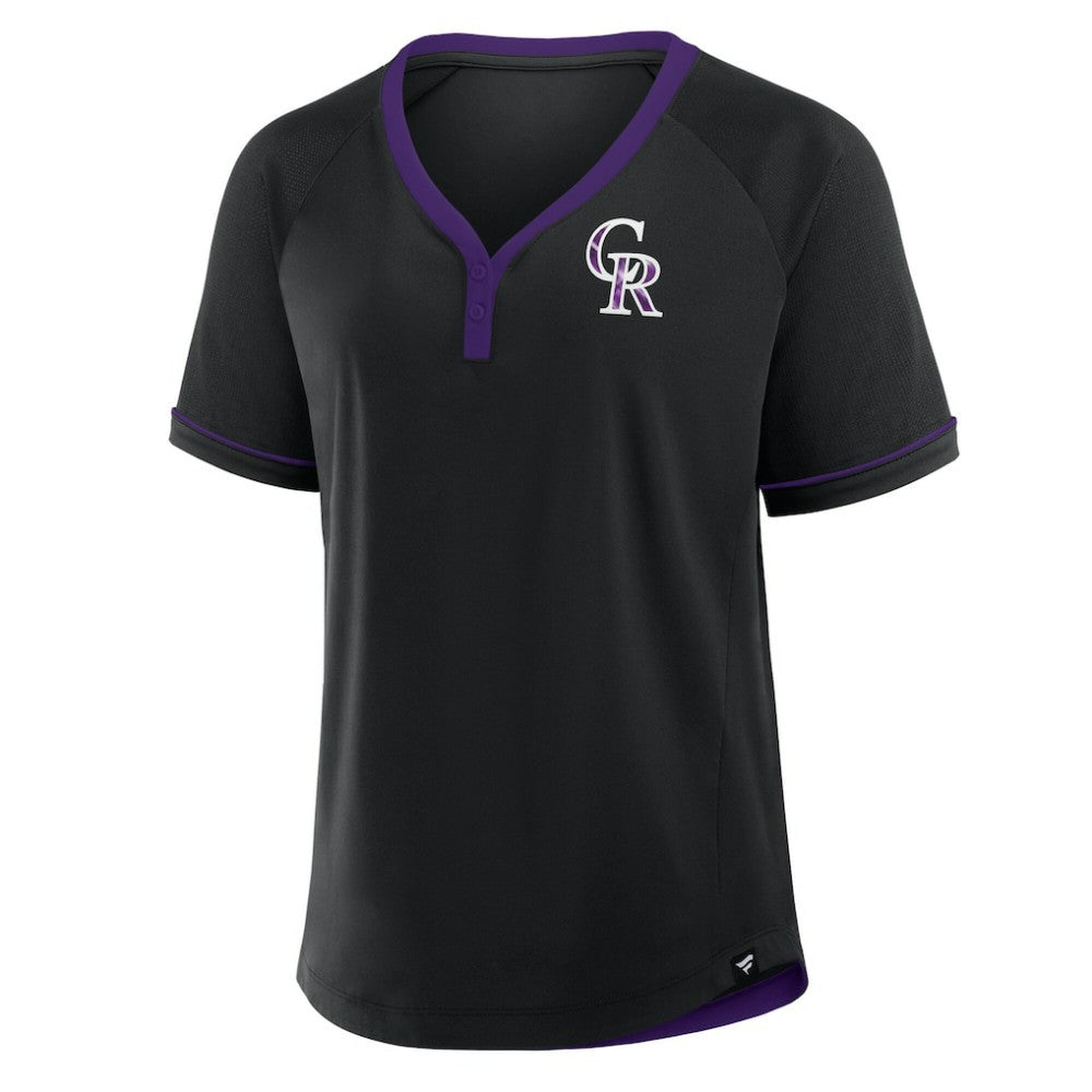 Colorado Rockies Fanatics Women's League Diva Star Raglan V-Neck T-Shirt | MLB On Sale