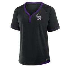 Colorado Rockies Fanatics Women's League Diva Star Raglan V-Neck T-Shirt | MLB On Sale