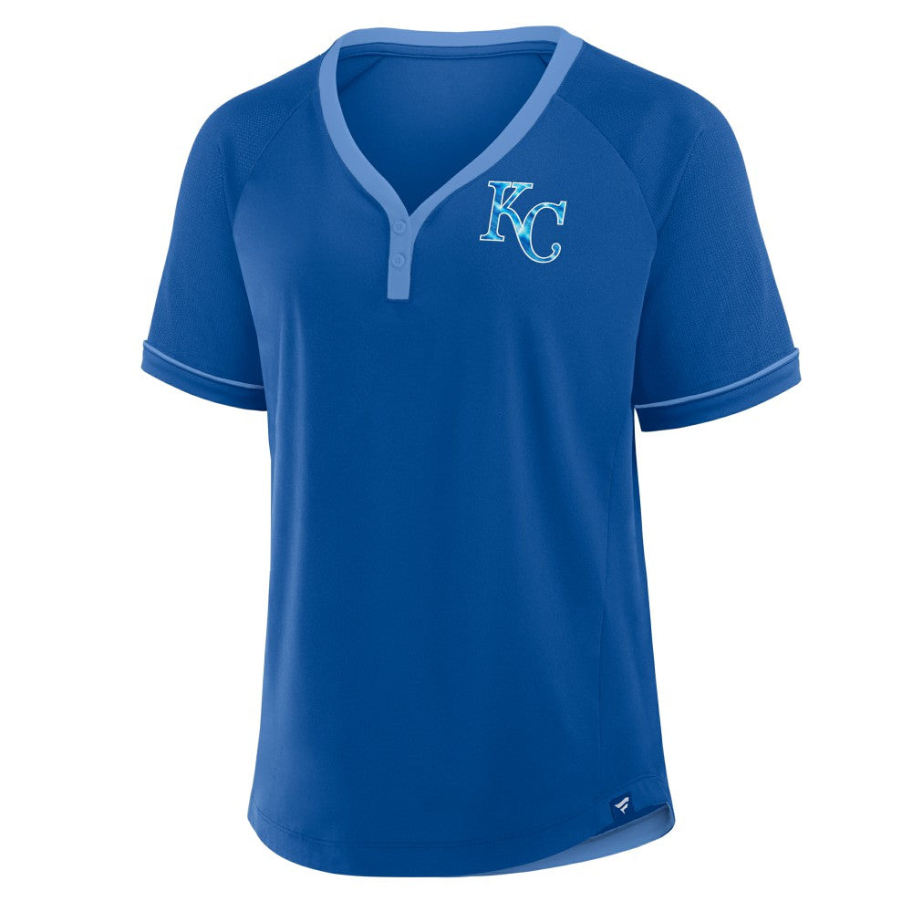 Kansas City Royals Fanatics Women's League Diva Star Raglan V-Neck T-Shirt | MLB US