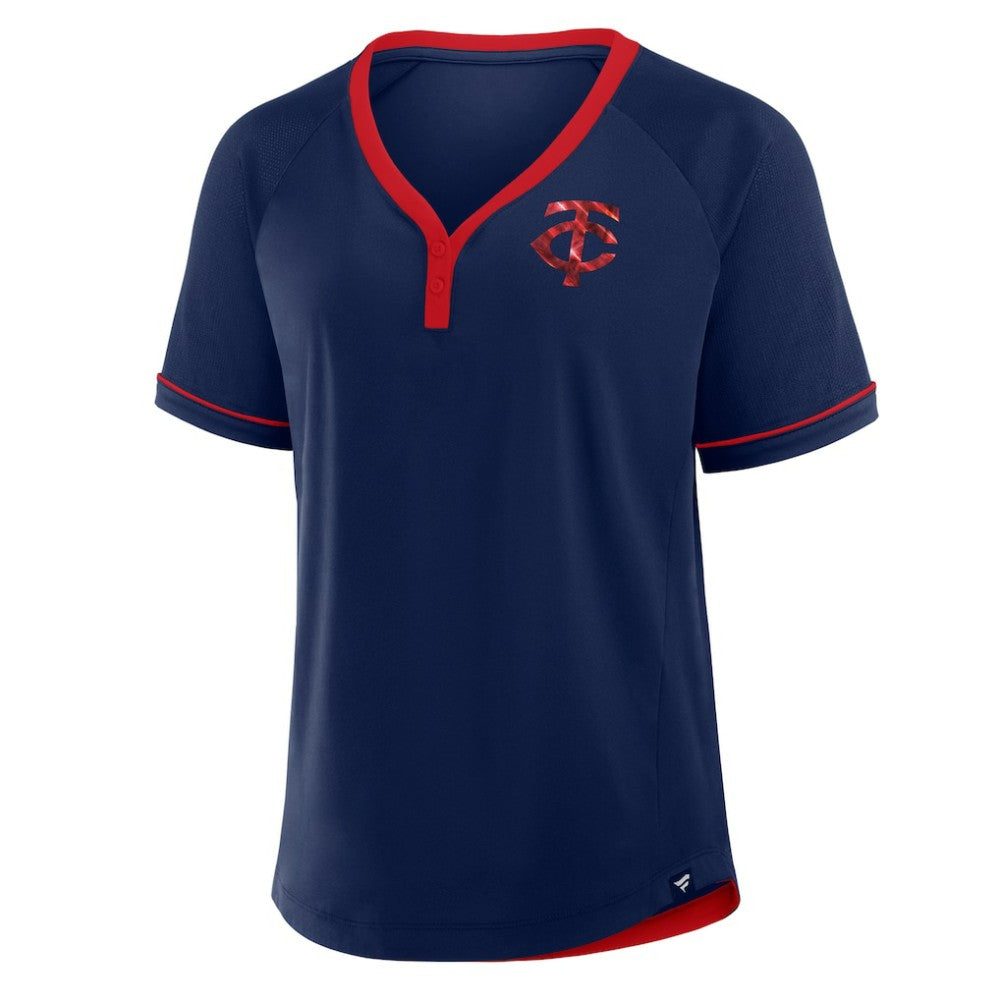 Minnesota Twins Fanatics Women's League Diva Star Raglan V-Neck T-Shirt | MLB For sale