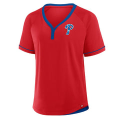 Philadelphia Phillies Fanatics Women's League Diva Star Raglan V-Neck T-Shirt | MLB Outlet