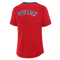 Philadelphia Phillies Fanatics Women's League Diva Star Raglan V-Neck T-Shirt | MLB Outlet