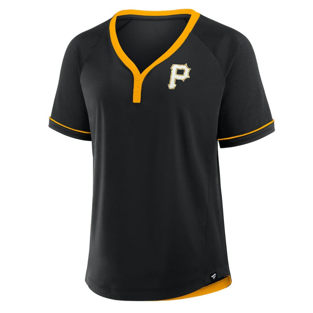 Pittsburgh Pirates Fanatics Women's League Diva Star Raglan V-Neck T-Shirt | MLB On Sale