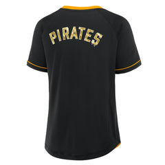Pittsburgh Pirates Fanatics Women's League Diva Star Raglan V-Neck T-Shirt | MLB On Sale