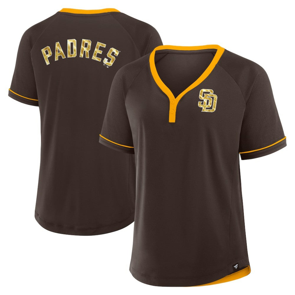 San Diego Padres Fanatics Women's League Diva Star Raglan V-Neck T-Shirt | MLB Shop