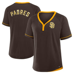 San Diego Padres Fanatics Women's League Diva Star Raglan V-Neck T-Shirt | MLB Shop