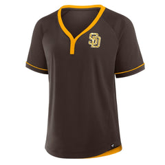 San Diego Padres Fanatics Women's League Diva Star Raglan V-Neck T-Shirt | MLB Shop