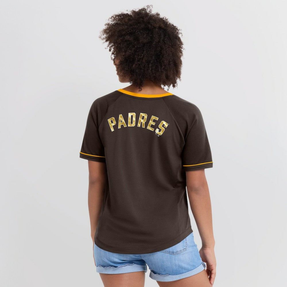 San Diego Padres Fanatics Women's League Diva Star Raglan V-Neck T-Shirt | MLB Shop