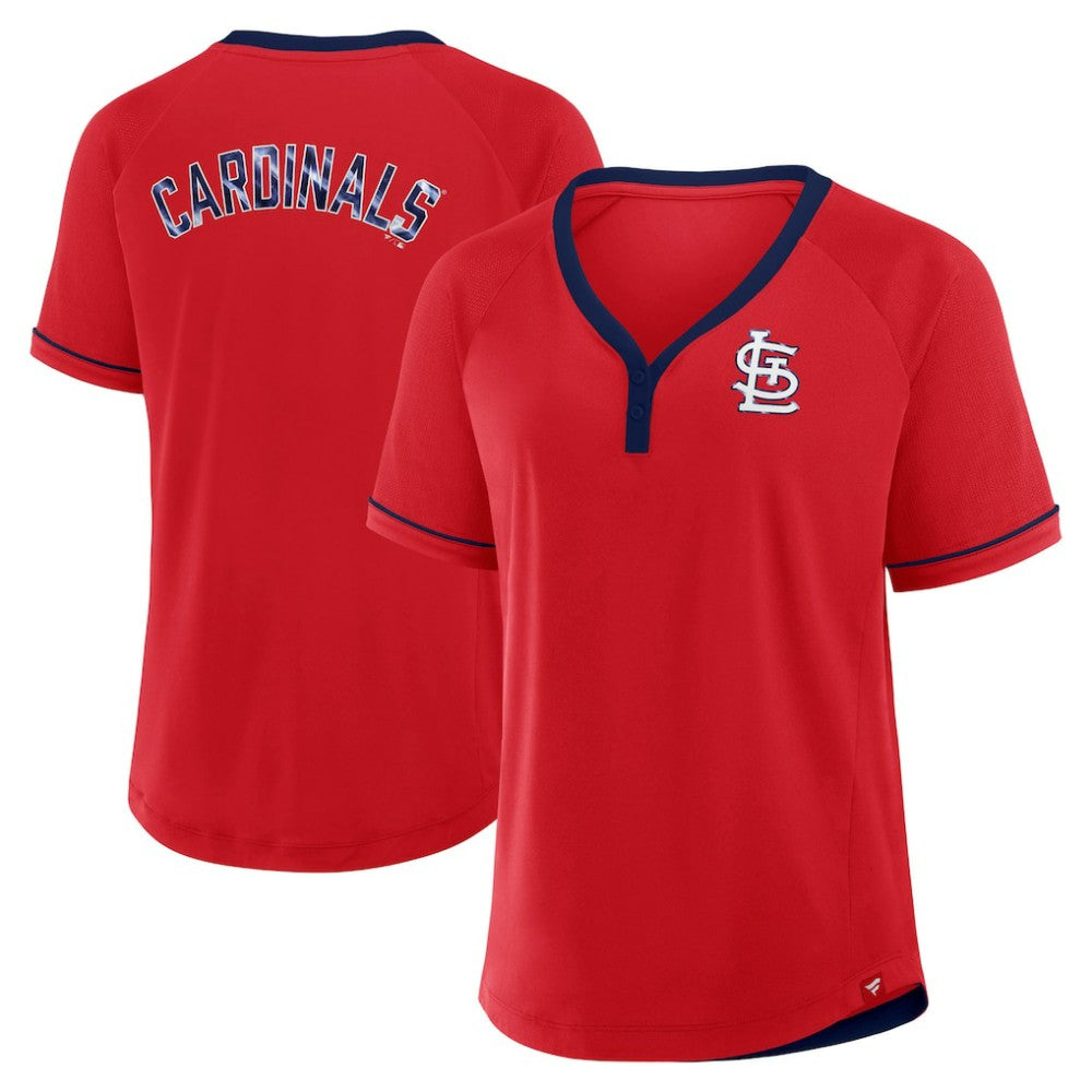 St. Louis Cardinals Fanatics Women's League Diva Star Raglan V-Neck T-Shirt | MLB For sale