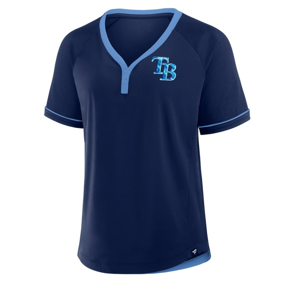 Tampa Bay Rays Fanatics Women's League Diva Star Raglan V-Neck T-Shirt | MLB US