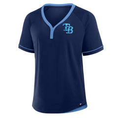 Tampa Bay Rays Fanatics Women's League Diva Star Raglan V-Neck T-Shirt | MLB US