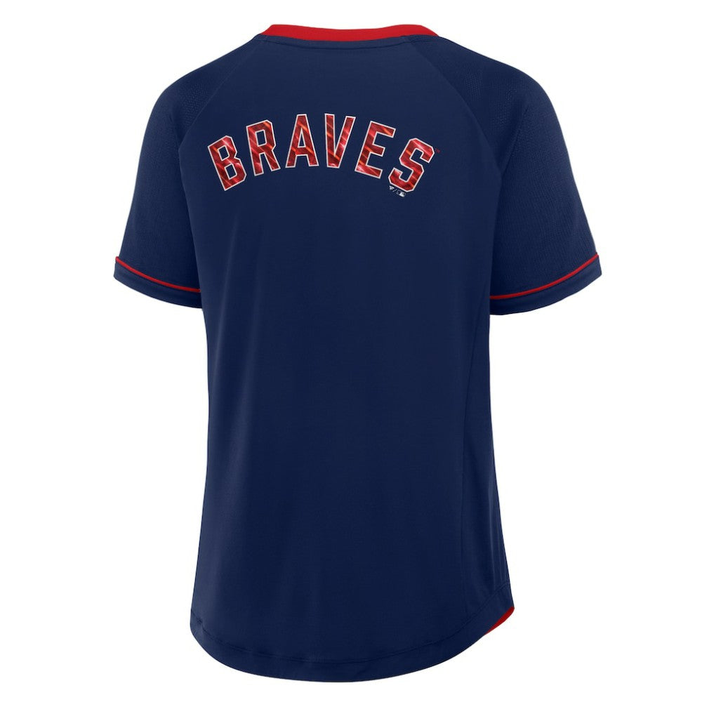 Atlanta Braves Fanatics Women's League Diva Star Raglan V-Neck T-Shirt | MLB Near me