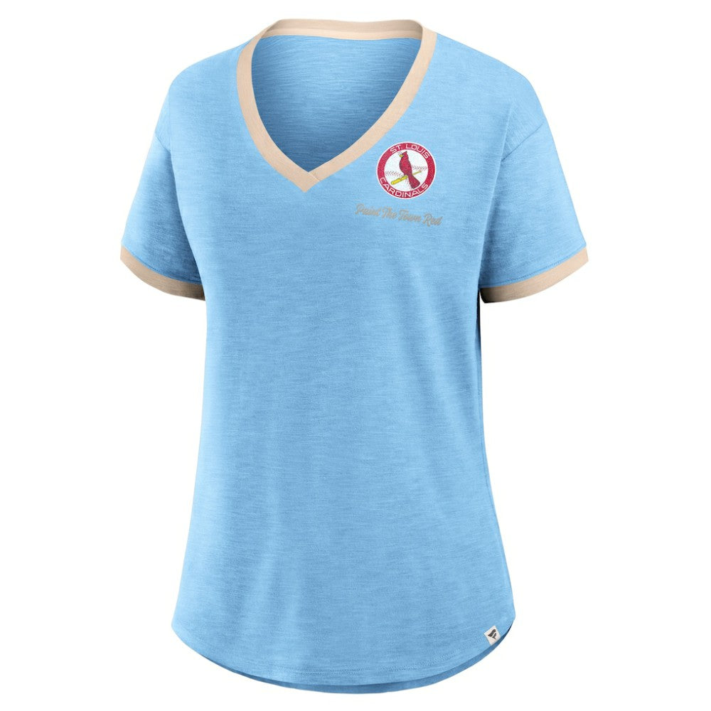 St. Louis Cardinals Fanatics Women's Binge Worthy Stadium Slub V-Neck T-Shirt | MLB For sale