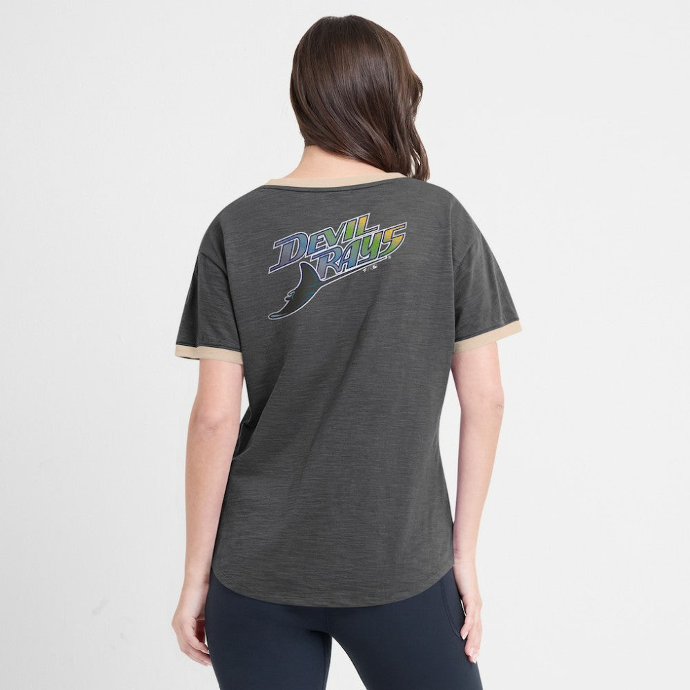 Tampa Bay Rays Fanatics Women's Binge Worthy Stadium Slub V-Neck T-Shirt | MLB Online