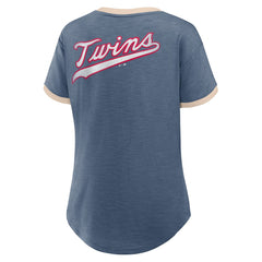 Minnesota Twins Fanatics Women's Binge Worthy Stadium Slub V-Neck T-Shirt | MLB For sale