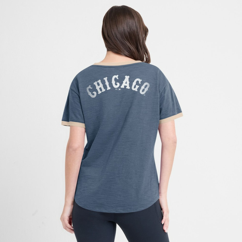 Chicago White Sox Fanatics Women's Binge Worthy Stadium Slub V-Neck T-Shirt | MLB Sale