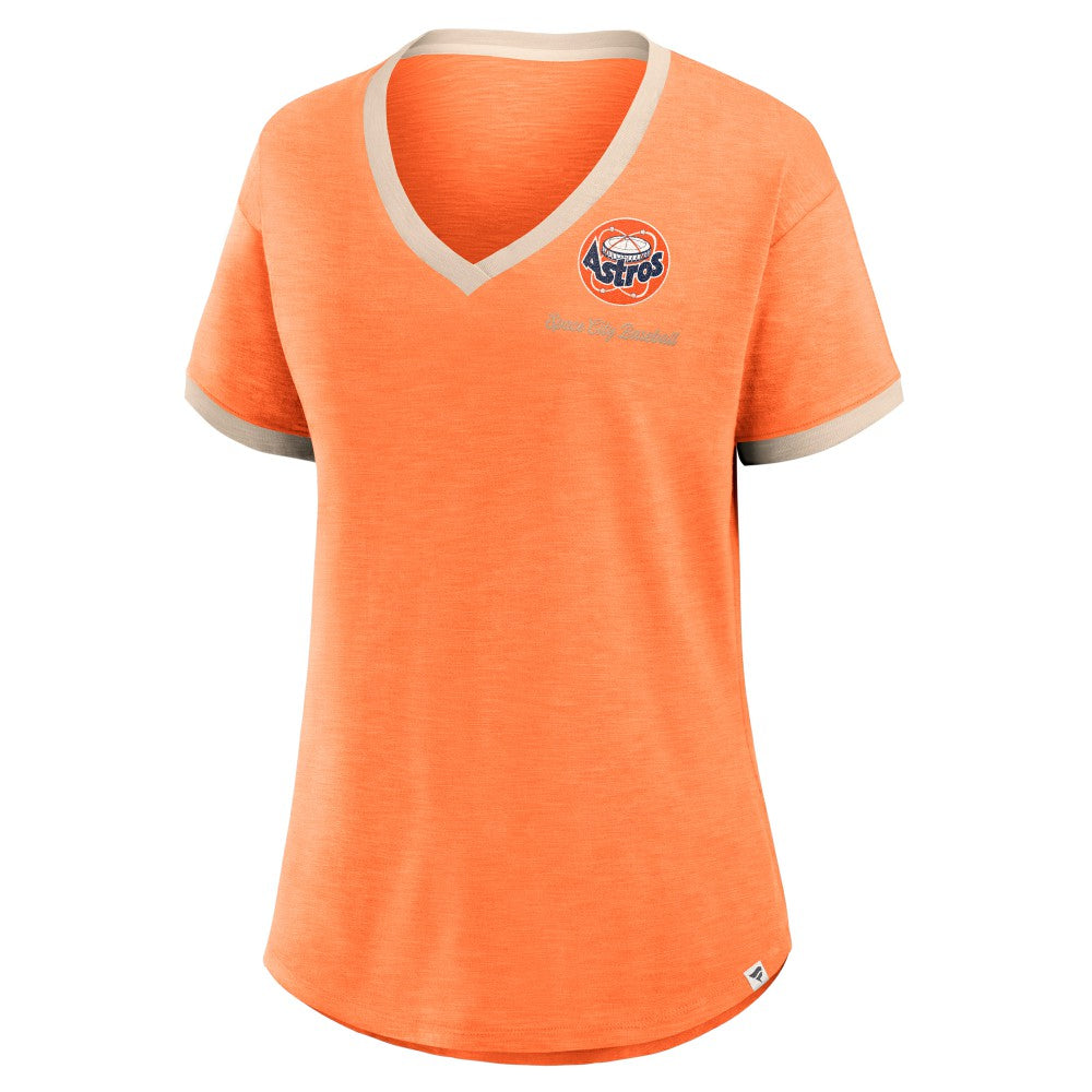 Houston Astros Fanatics Women's Binge Worthy Stadium Slub V-Neck T-Shirt | MLB US