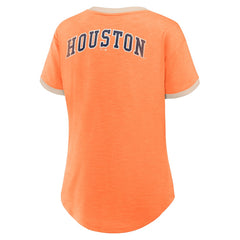 Houston Astros Fanatics Women's Binge Worthy Stadium Slub V-Neck T-Shirt | MLB US