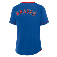 Atlanta Braves Fanatics Women's Cooperstown Collection League Diva Raglan V-Neck T-Shirt | MLB Sale