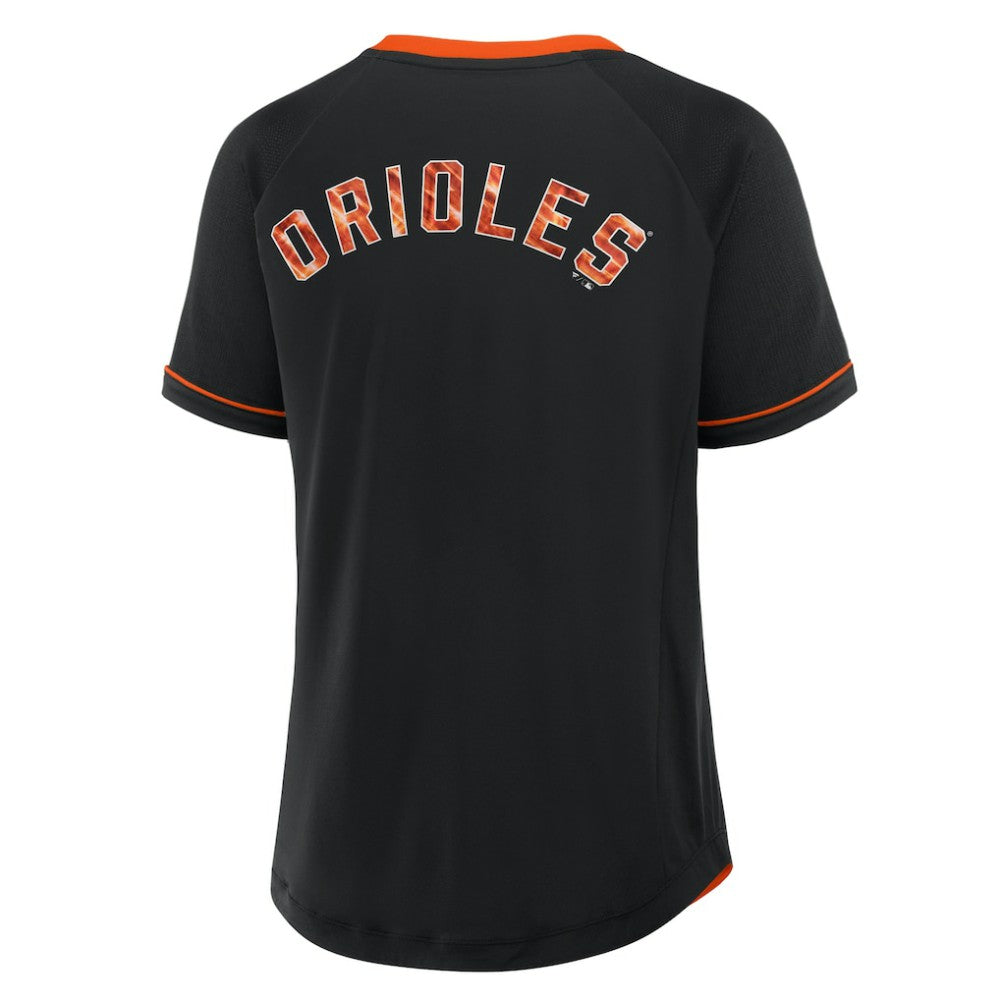 Baltimore Orioles Fanatics Women's Cooperstown Collection League Diva Raglan V-Neck T-Shirt | MLB Sale