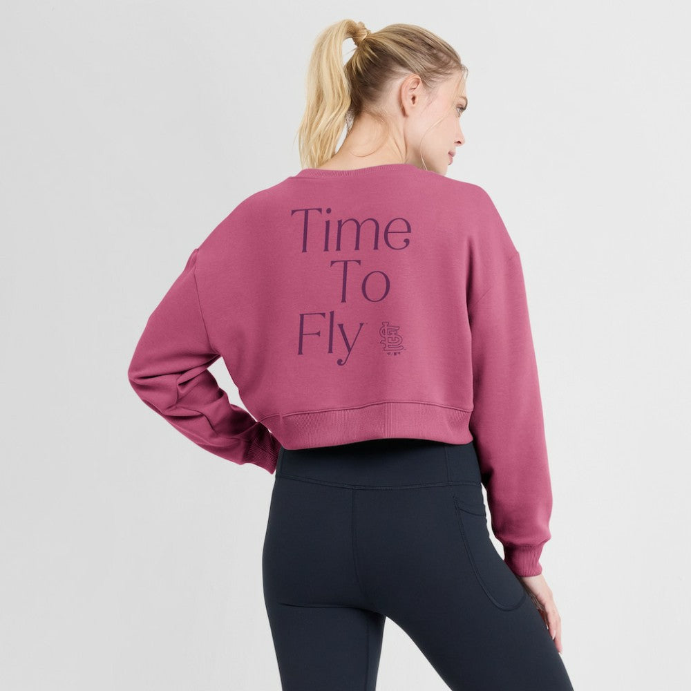 St. Louis Cardinals Fanatics Women's Studio Cropped Pullover Sweatshirt | MLB Near me
