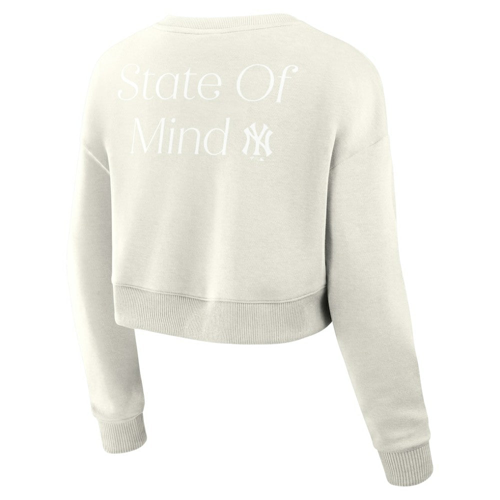 New York Yankees Fanatics Women's Studio Cropped Pullover Sweatshirt | MLB Shop