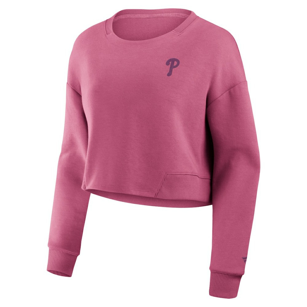 Philadelphia Phillies Fanatics Women's Studio Cropped Pullover Sweatshirt | MLB For sale