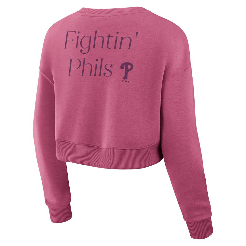 Philadelphia Phillies Fanatics Women's Studio Cropped Pullover Sweatshirt | MLB For sale