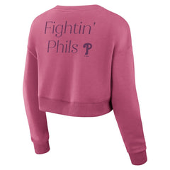Philadelphia Phillies Fanatics Women's Studio Cropped Pullover Sweatshirt | MLB For sale