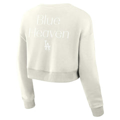Los Angeles Dodgers Fanatics Women's Studio Cropped Pullover Sweatshirt | MLB For sale