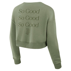 Boston Red Sox Fanatics Women's Studio Cropped Pullover Sweatshirt | MLB Outlet