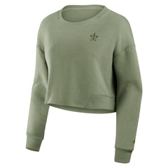 Houston Astros Fanatics Women's Studio Cropped Pullover Sweatshirt | MLB Shop