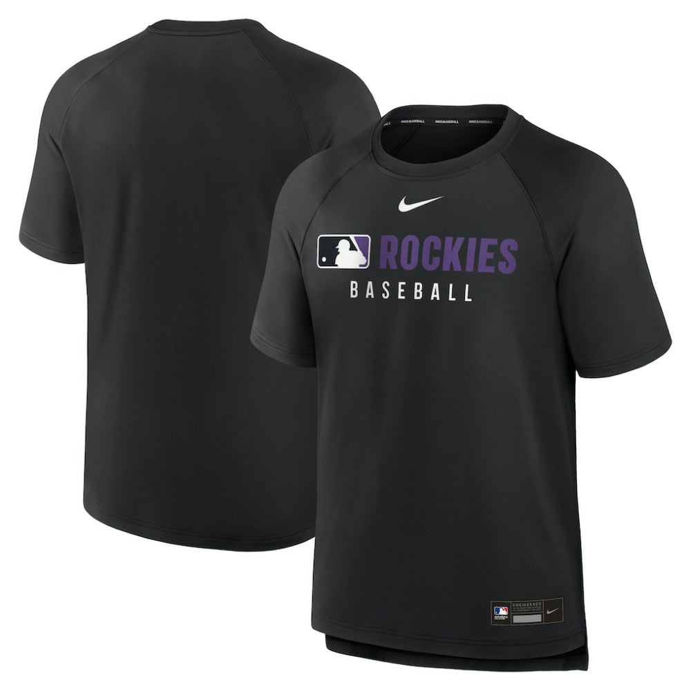 Colorado Rockies Nike Authentic Collection Pregame Raglan Dri-FIT T-Shirt | MLB Sale