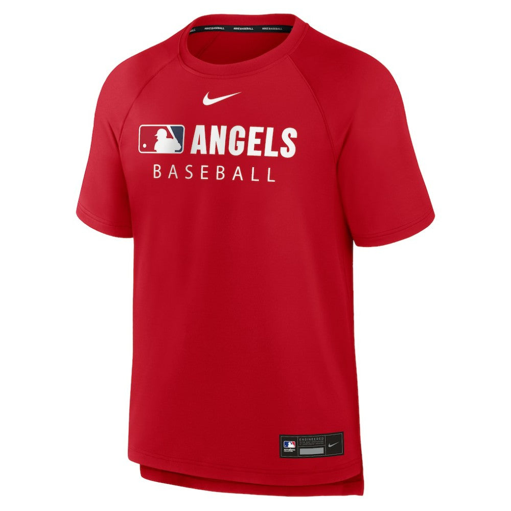 Los Angeles Angels Nike Authentic Collection Pregame Raglan Dri-FIT T-Shirt | MLB Discount
